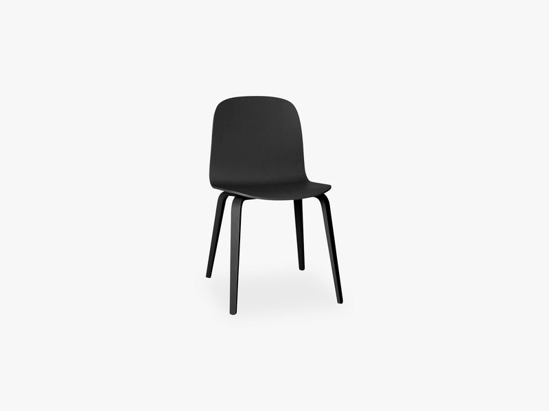 Visu Chair - Wood Base - Wood Shell, Black