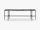 TS Console - 1 rack Black base, Marble grey top