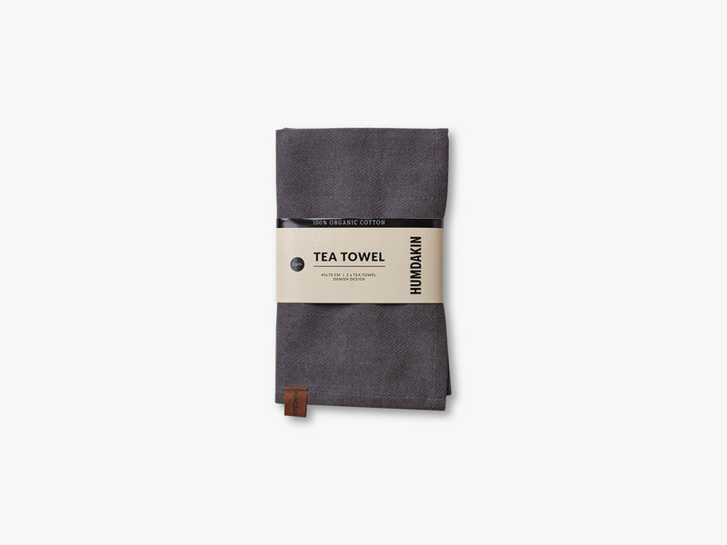 Organic Tea Towels, Dark ash