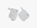 Kids Oven Glove and Pot Holder Play set, Grey Wave