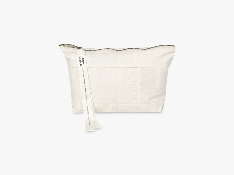 Circle Pouch Patchwork, Off White