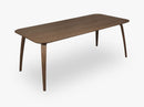 GUBI Dining Table - Rectangular - 100x200, Walnut base, Walnut top