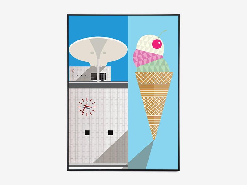 Jacobsen and Ice Cream Print A3