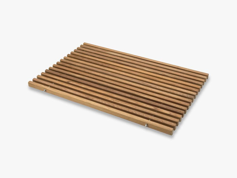 Bathroom Mat, Teak, Stainless Steel