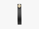 Stropp, brass/black leather, 2 pcs