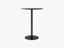 Harbour Column Bar Table Ø80 - Charcoal Linoleum with Black Base