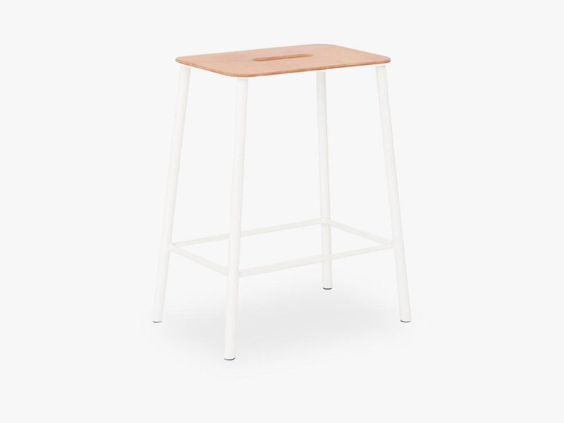 Adam Stool H50, Matt White Leather