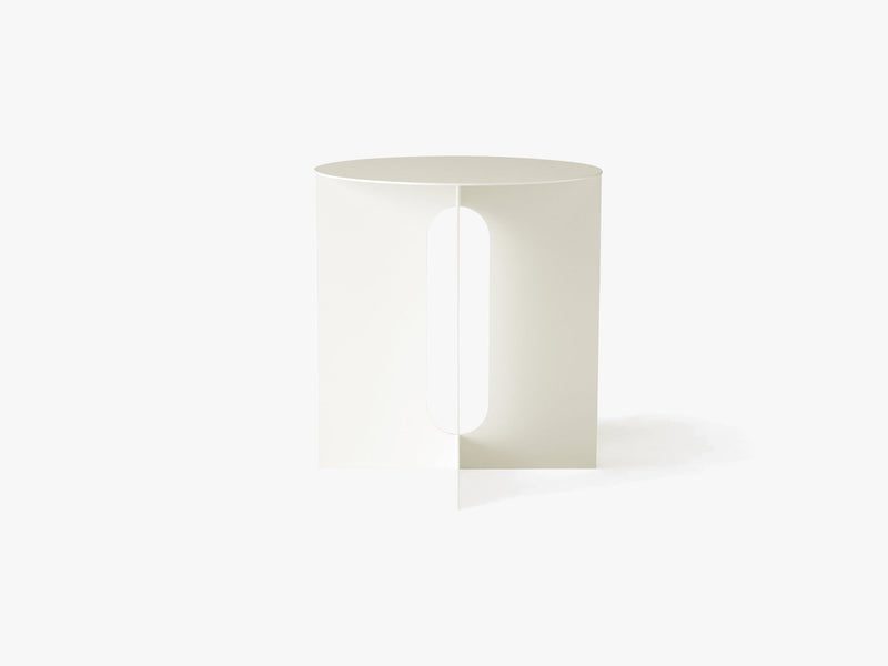 Androgyne Side Table Steel Base, Ivory