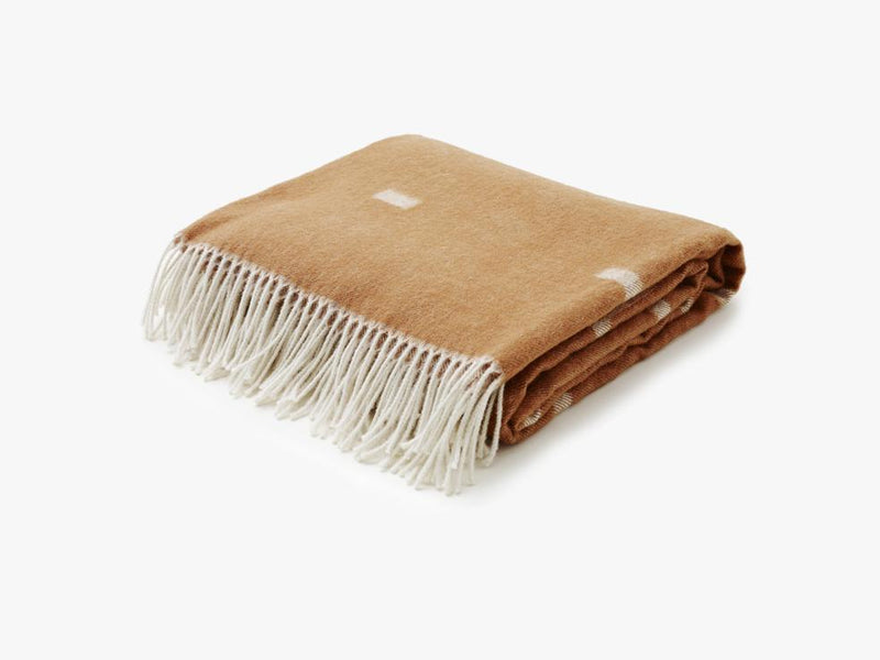 Iota Blanket, 140x197, Cognac Brown