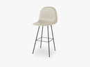 3D Counter Chair - Un-upholstered - 65 cm Center Black base, Moon Grey shell