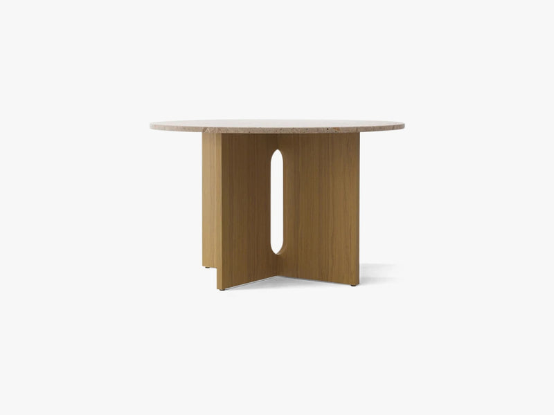 Androgyne Diningtable Ø120, Natural Oak/Sand