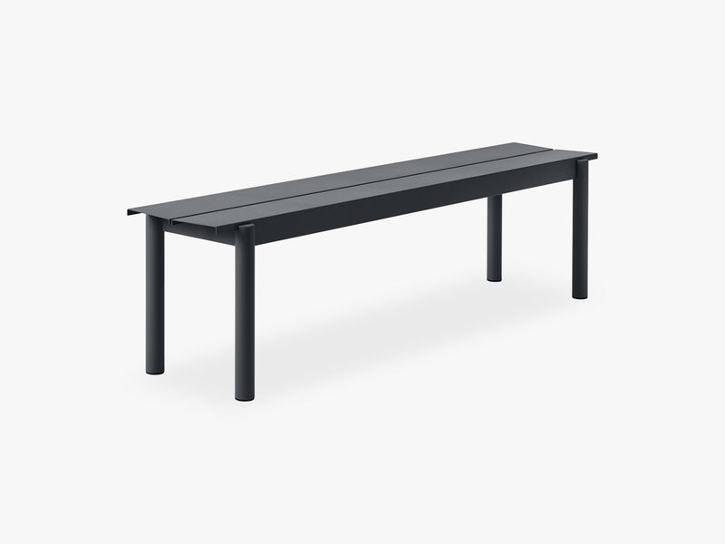 Linear Steel Bench - 170, Black