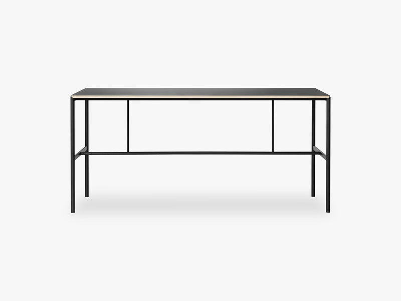 Mies High Table H2, Black/Black Linoleum Ply