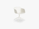 Fiber Armchair - Swivel Base WO Return - Normal Shell, Natural White/White