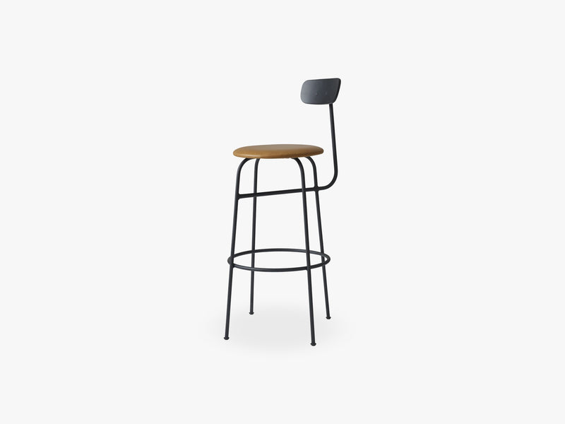 Afteroom Bar Chair, Black/Cognac