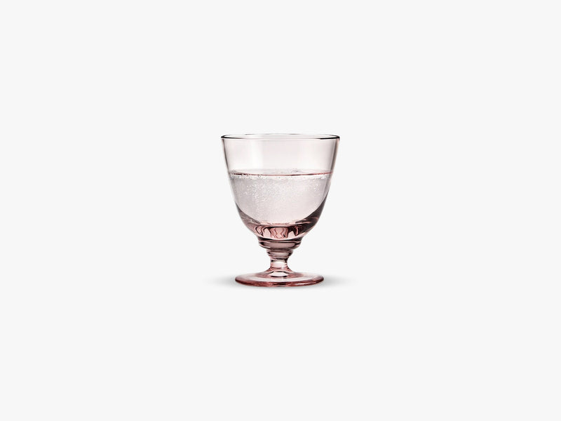 Flow Glas på fod, rosa