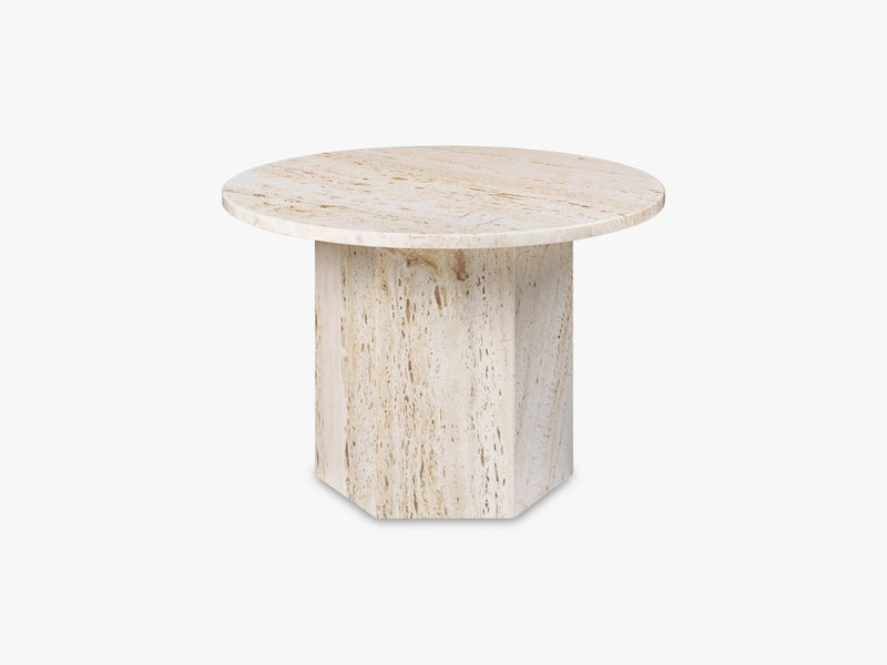 Epic Coffee Table - White Travertine, Ø60