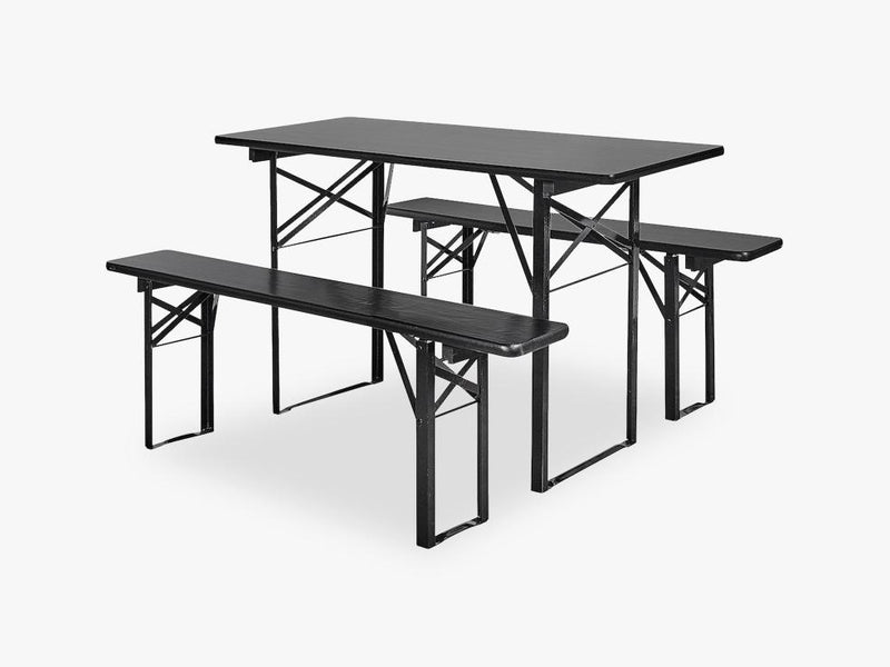 Table/bench set, black, s/3, S