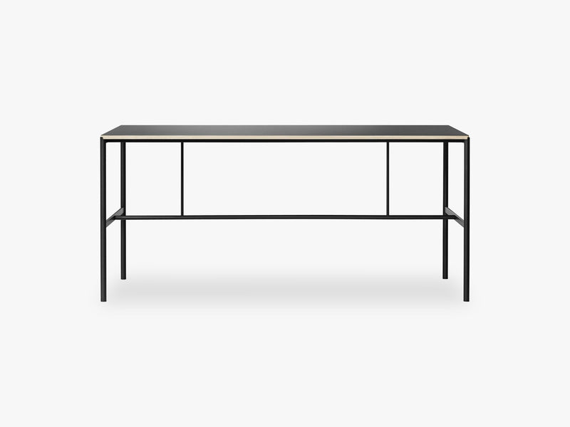 Mies High Table H1, Black/Black Linoleum Ply