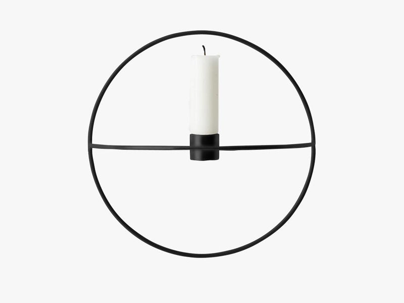 POV Circle Candleholder – Small, Black