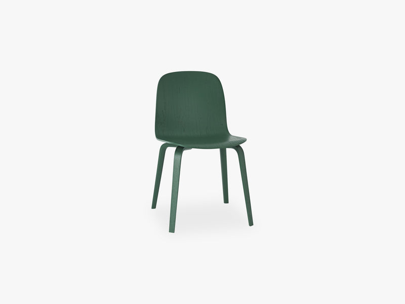 Visu Chair - Wood Base - Wood Shell, Green