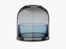 Glaslanterne til fyrfadslys - Sort/Navy