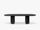 Moon Dining Table - Elliptical, 260x105 - Brown/Black Stained Veneer Lacquered