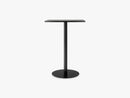 Harbour Column Counter Table Ø80 - Charcoal Linoleum with Black Base