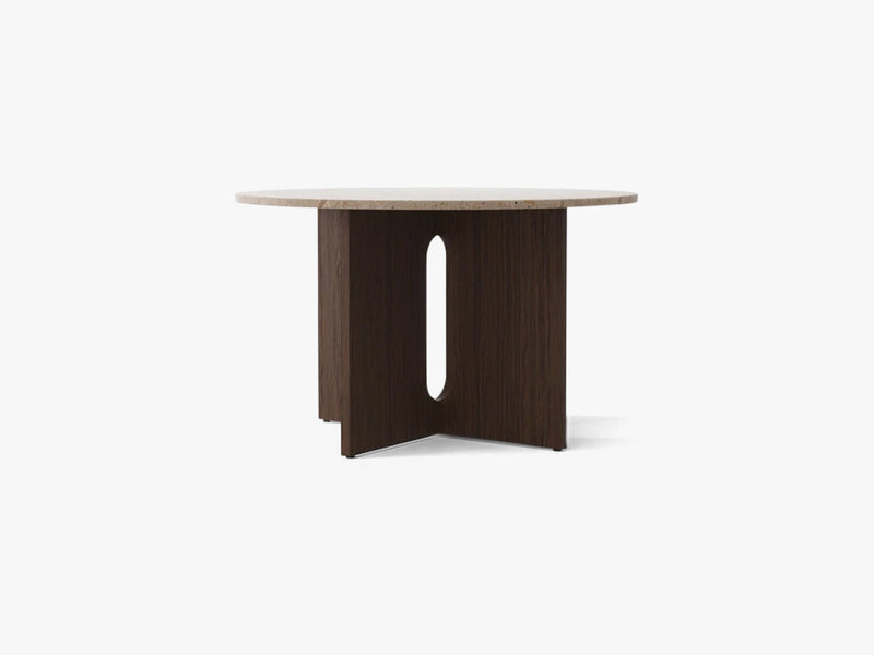 Androgyne Diningtable Ø120, Dark Stained Oak/Sand