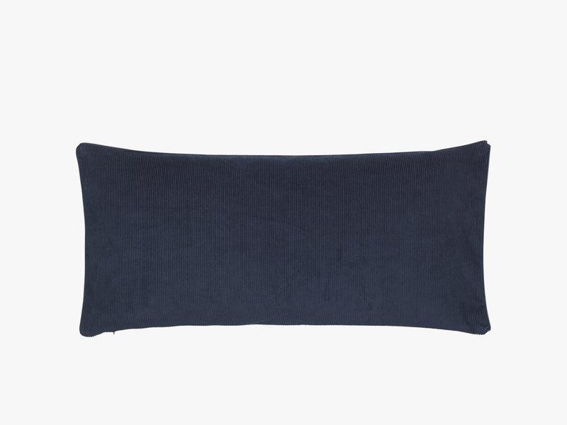 Pudebetræk - Fløjl - 30x60 cm, Navy