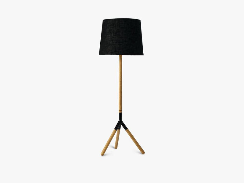 Lathe Floor Lamp, Natural Oak - H:149 cm Ø: 51 cm