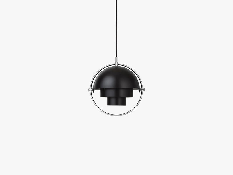 Multi-Lite Pendant - Small, Chrome/Black Semi Matt