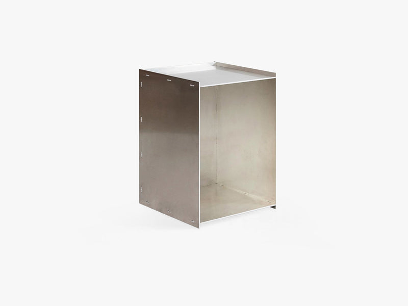 Rivet  Box Table, Untreated Aluminium