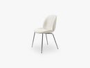 Beetle Dining Chair (Fully), Black Chrome, Grp 02, Light Bouclé, GUBI (001)