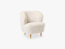 Stay Lounge Chair - Oak, Off White sheepskin