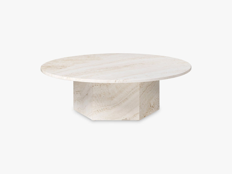 Epic Coffee Table - White Travertine, Ø110