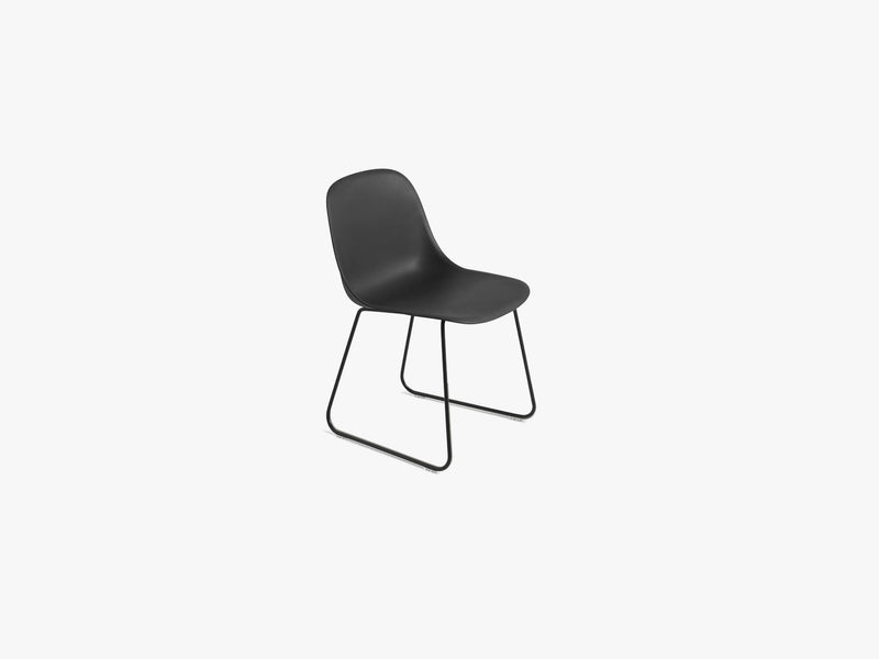 Fiber Side Chair - Sled Base - Normal Shell, Black/Black