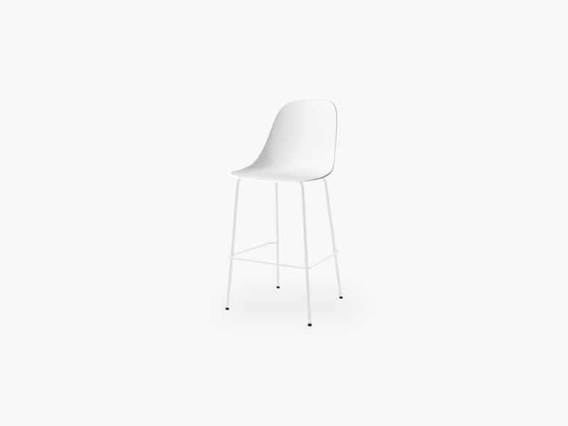 Harbour Side Chair - Bar, Light Grey Base/White Shell