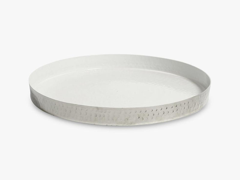 DELUXE round tray ø-40, white/silver