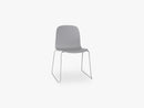Visu Chair - Sled Base - Wood Shell, Grey