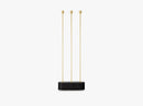 GRASIL floor candle holder, gold
