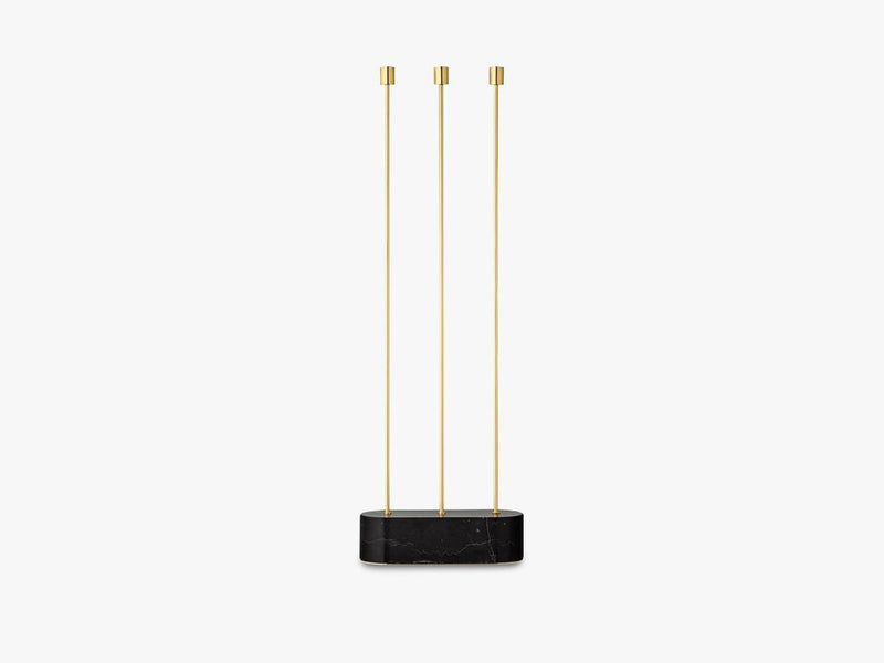 GRASIL floor candle holder, gold