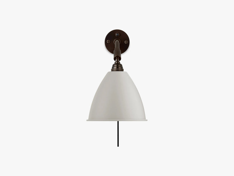 BL7 Wall Lamp - Ø16 Black Brass, Classic White Semi Matt