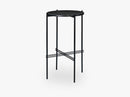 TS Console - Round - Dia 40 Black base, Marble black top