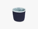 Quilted Storage Basket Medium, Navy