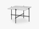 TS Coffee Table  Square black base, Marble White top 55cm