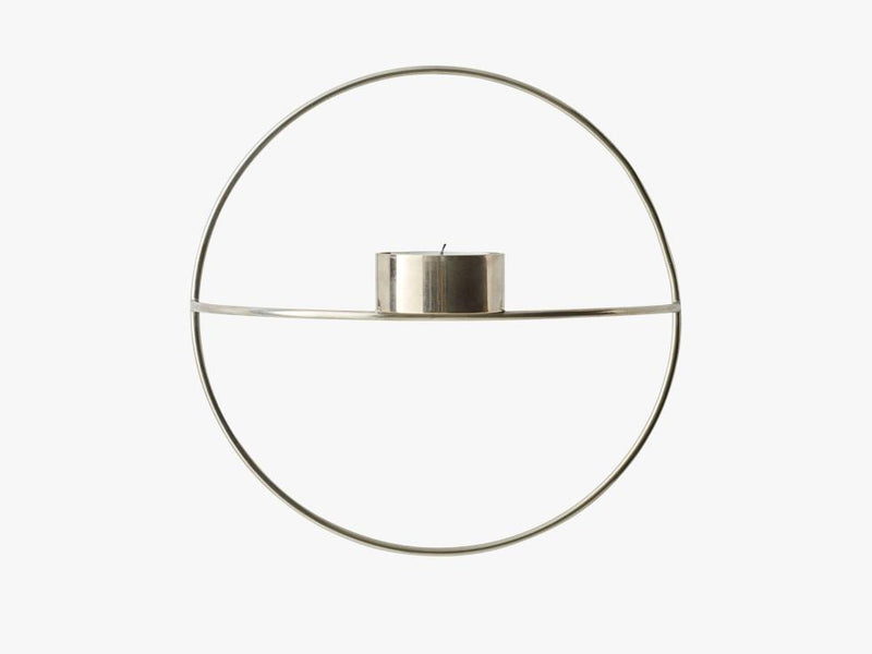 POV Circle, Tealight Candle Holder, S, Silver