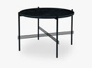 TS Coffee Table - Dia 55 Black base, Marble black top
