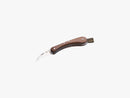 Svampekniv med børste stål/træ foldekniv, 20,5cm