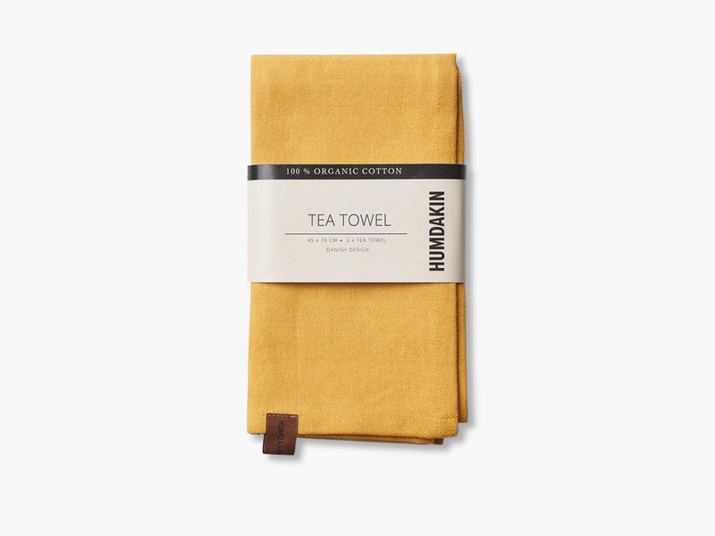 Organic tea Towels, Yellow Fall